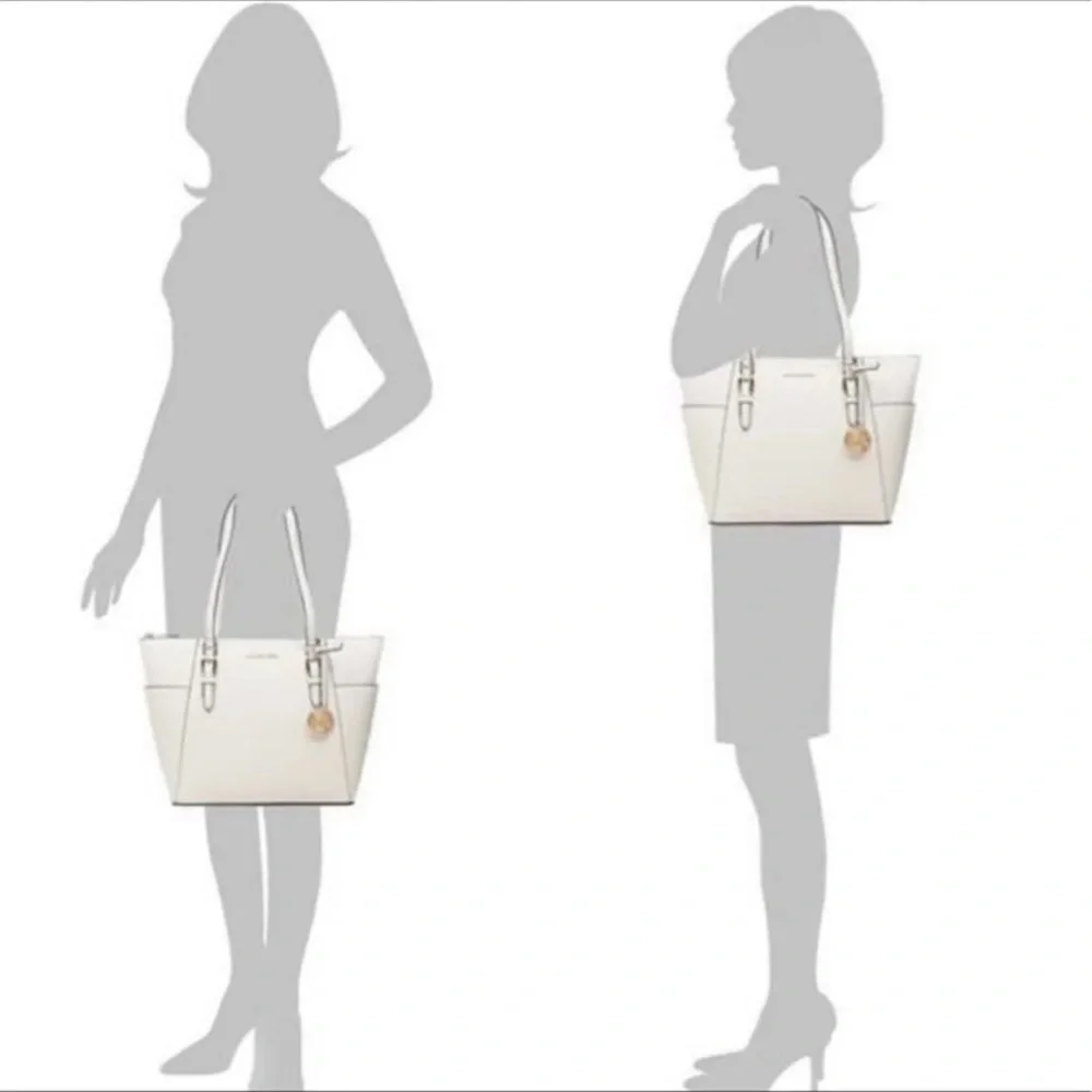 MICHAEL KORS CHARLOTTE LARGE TOP ZIP Black tote - Picture 3 of 16